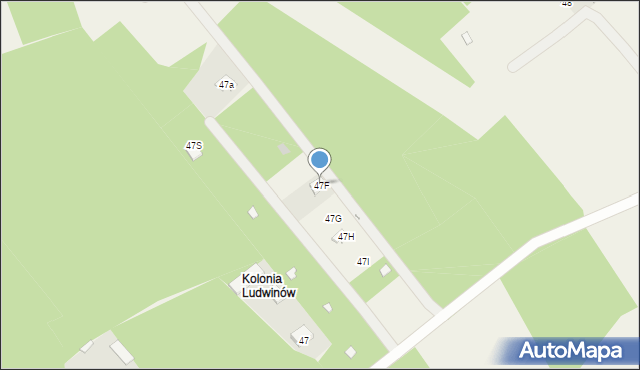 Ludwinów, Ludwinów, 47F, mapa Ludwinów