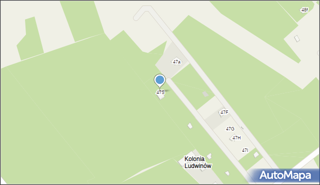 Ludwinów, Ludwinów, 47S, mapa Ludwinów