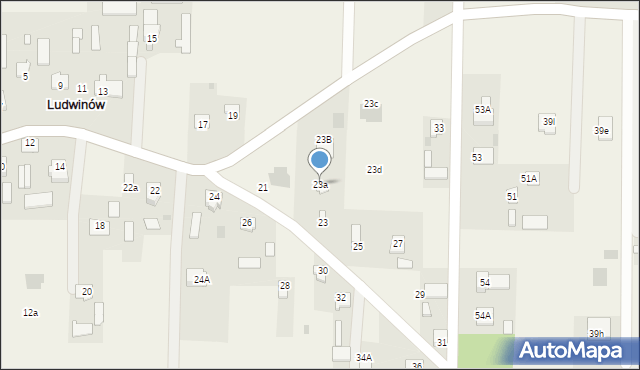 Ludwinów, Ludwinów, 23a, mapa Ludwinów