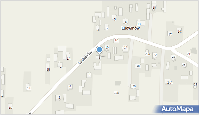 Ludwinów, Ludwinów, 8, mapa Ludwinów