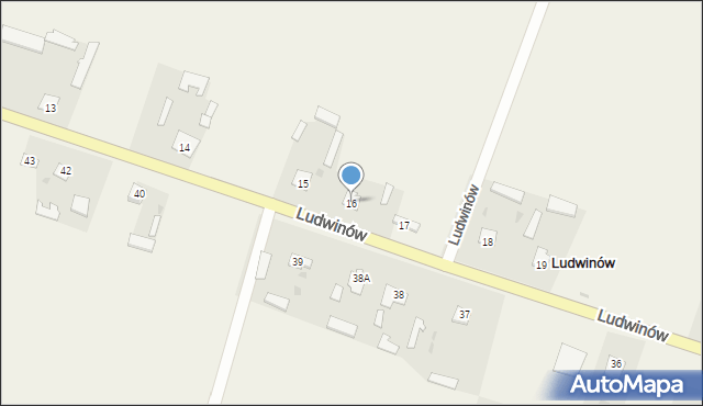 Ludwinów, Ludwinów, 16, mapa Ludwinów