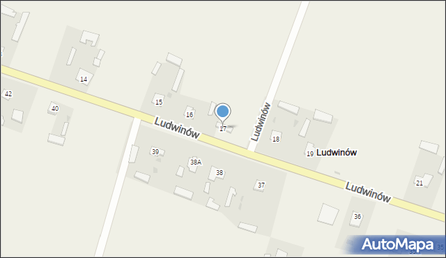 Ludwinów, Ludwinów, 17, mapa Ludwinów