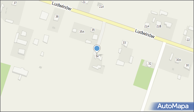 Ludwinów, Ludwinów, 34, mapa Ludwinów