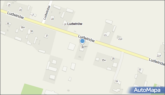 Ludwinów, Ludwinów, 36, mapa Ludwinów