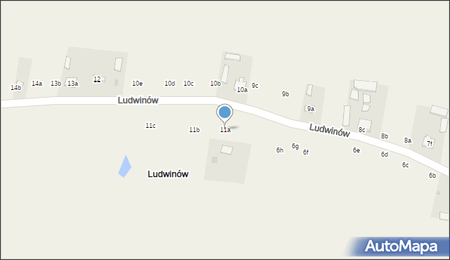 Ludwinów, Ludwinów, 11a, mapa Ludwinów