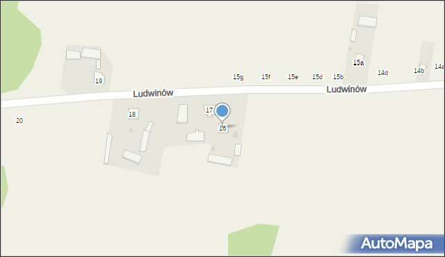 Ludwinów, Ludwinów, 16, mapa Ludwinów