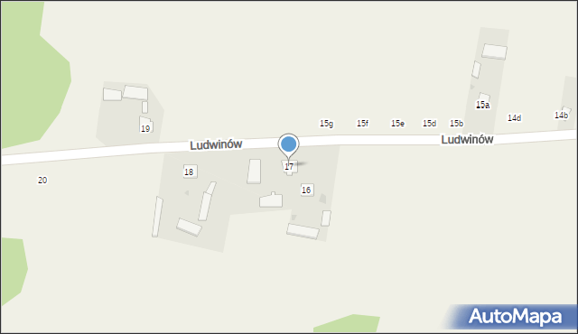 Ludwinów, Ludwinów, 17, mapa Ludwinów