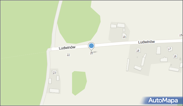 Ludwinów, Ludwinów, 20, mapa Ludwinów