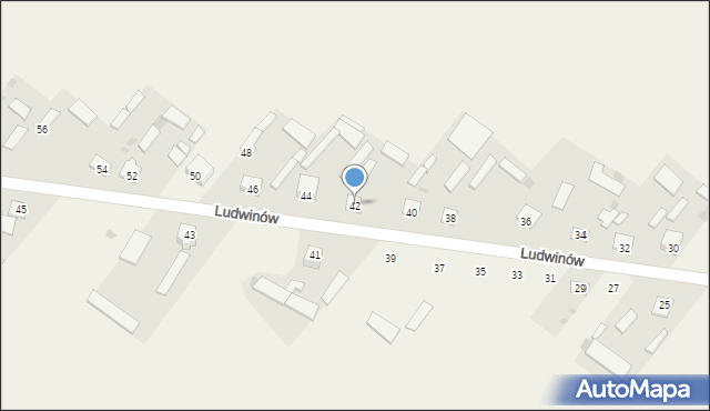 Ludwinów, Ludwinów, 42, mapa Ludwinów