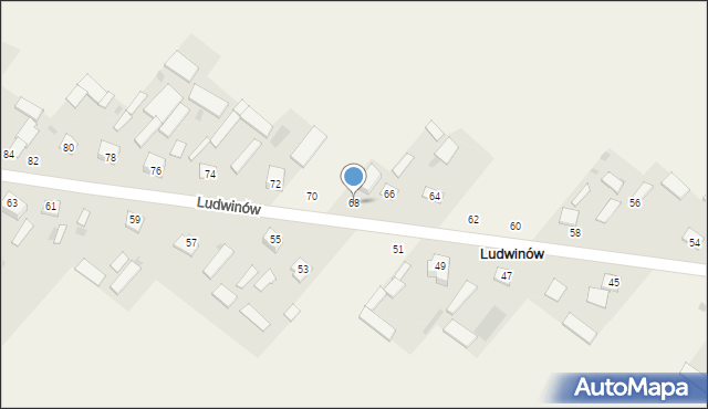 Ludwinów, Ludwinów, 68, mapa Ludwinów