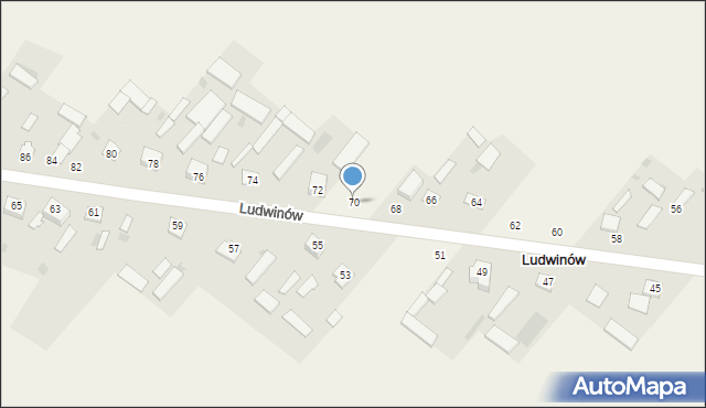 Ludwinów, Ludwinów, 70, mapa Ludwinów