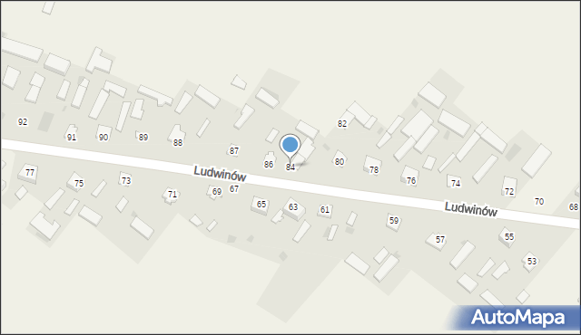 Ludwinów, Ludwinów, 84, mapa Ludwinów