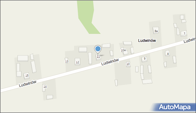 Ludwinów, Ludwinów, 11, mapa Ludwinów