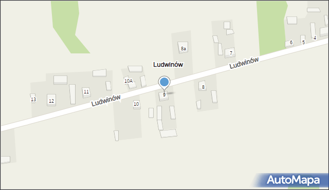 Ludwinów, Ludwinów, 9, mapa Ludwinów