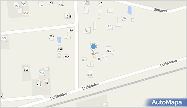 Ludwinów, Ludwinów, 50A, mapa Ludwinów