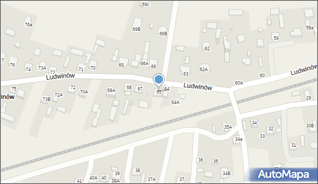 Ludwinów, Ludwinów, 65, mapa Ludwinów