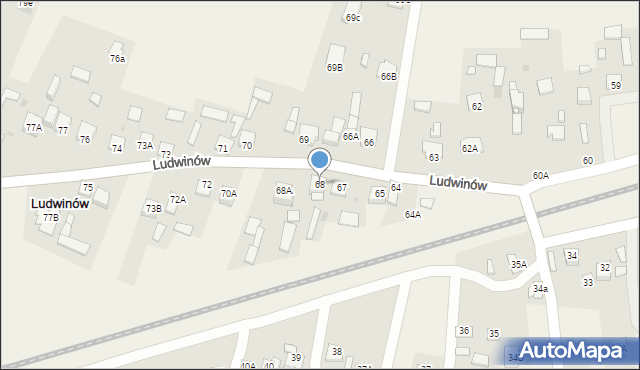 Ludwinów, Ludwinów, 68, mapa Ludwinów