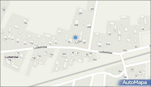 Ludwinów, Ludwinów, 69A, mapa Ludwinów