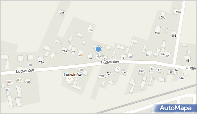 Ludwinów, Ludwinów, 73A, mapa Ludwinów