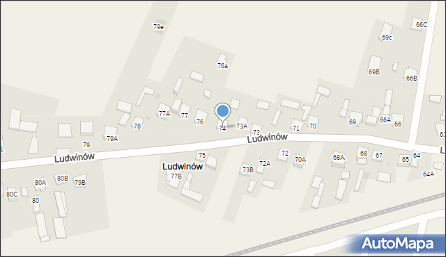 Ludwinów, Ludwinów, 74, mapa Ludwinów