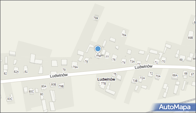 Ludwinów, Ludwinów, 77A, mapa Ludwinów