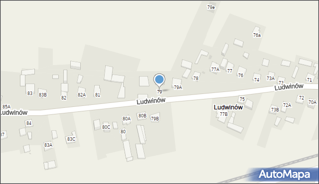 Ludwinów, Ludwinów, 79, mapa Ludwinów