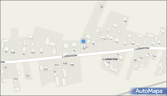 Ludwinów, Ludwinów, 79A, mapa Ludwinów