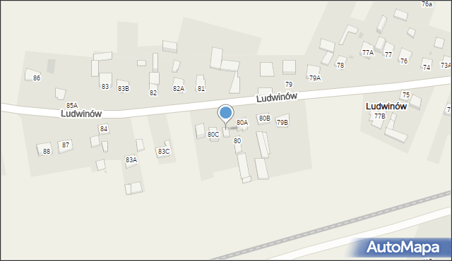 Ludwinów, Ludwinów, 80B, mapa Ludwinów