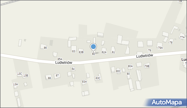 Ludwinów, Ludwinów, 82, mapa Ludwinów