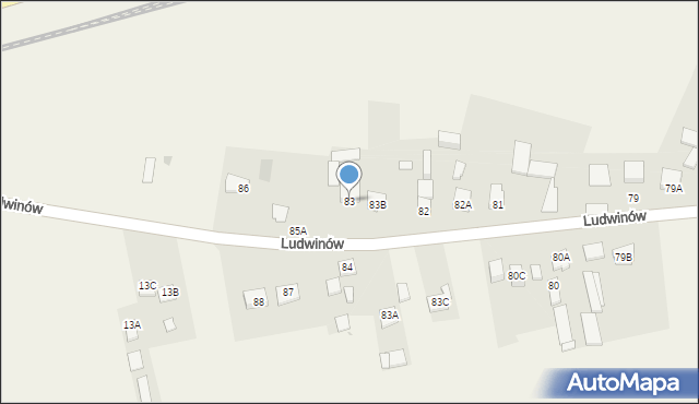 Ludwinów, Ludwinów, 83, mapa Ludwinów