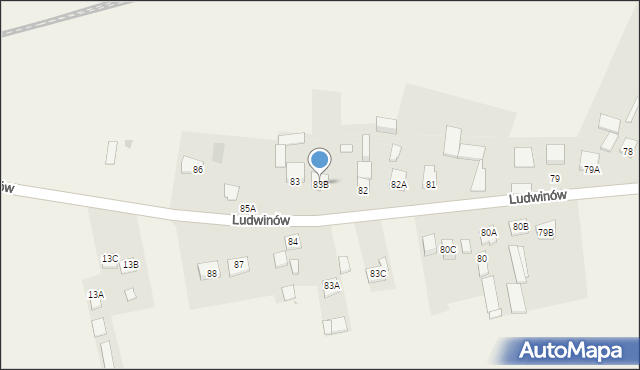 Ludwinów, Ludwinów, 83B, mapa Ludwinów