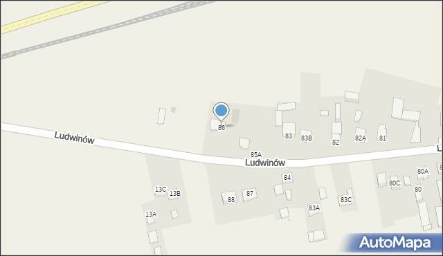 Ludwinów, Ludwinów, 86, mapa Ludwinów