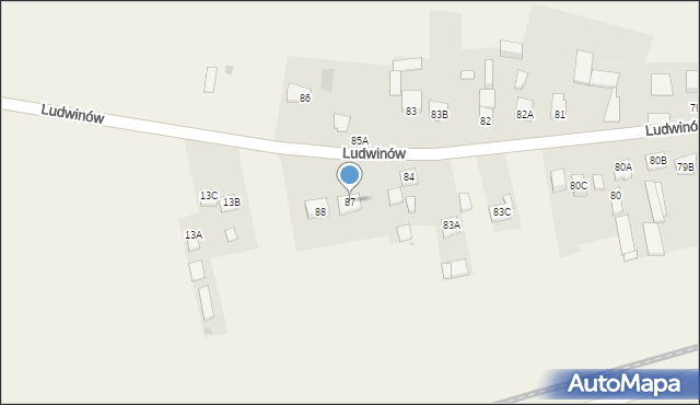 Ludwinów, Ludwinów, 87, mapa Ludwinów