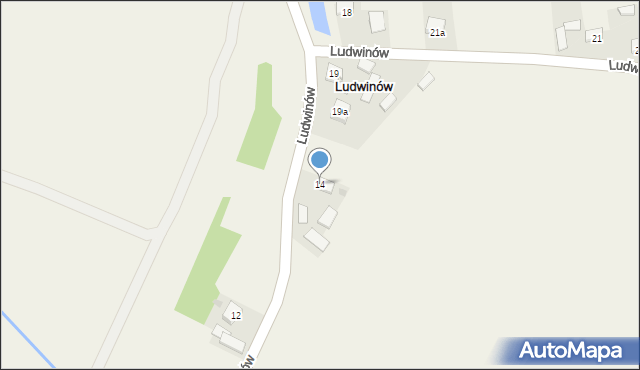 Ludwinów, Ludwinów, 14, mapa Ludwinów