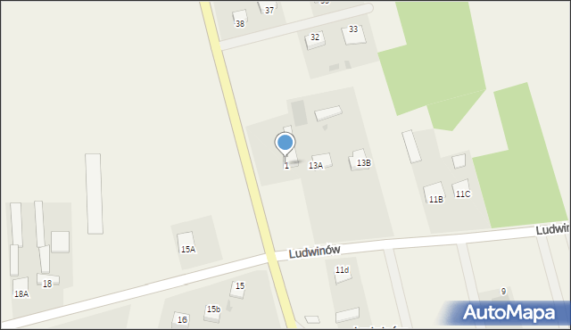 Ludwinów, Ludwinów, 1, mapa Ludwinów