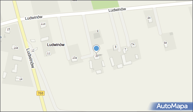 Ludwinów, Ludwinów, 10, mapa Ludwinów