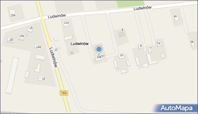 Ludwinów, Ludwinów, 10a, mapa Ludwinów