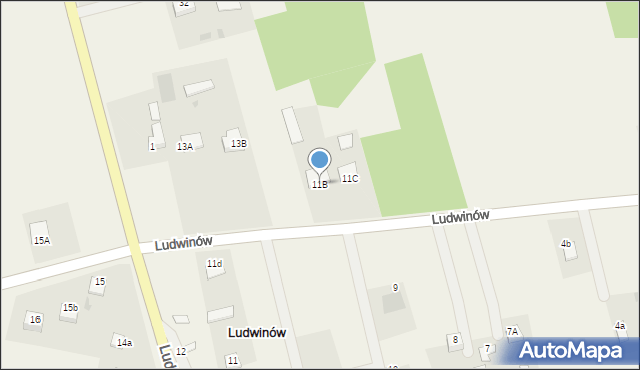 Ludwinów, Ludwinów, 11B, mapa Ludwinów