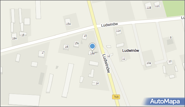 Ludwinów, Ludwinów, 14a, mapa Ludwinów