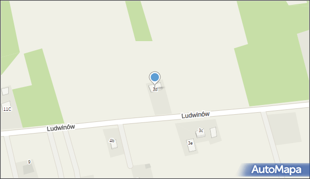 Ludwinów, Ludwinów, 3d, mapa Ludwinów