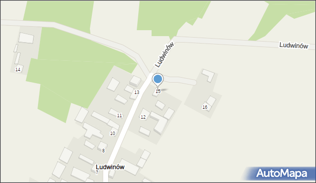 Ludwinów, Ludwinów, 15, mapa Ludwinów