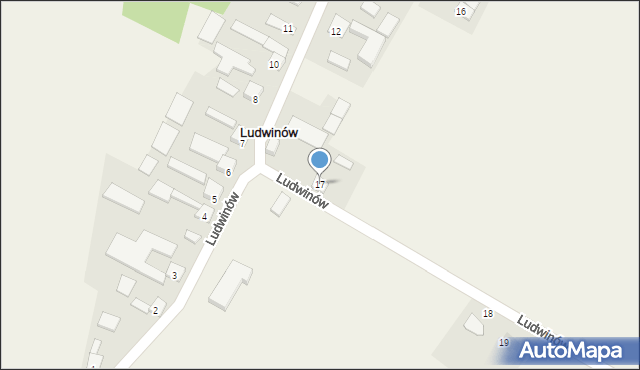 Ludwinów, Ludwinów, 17, mapa Ludwinów