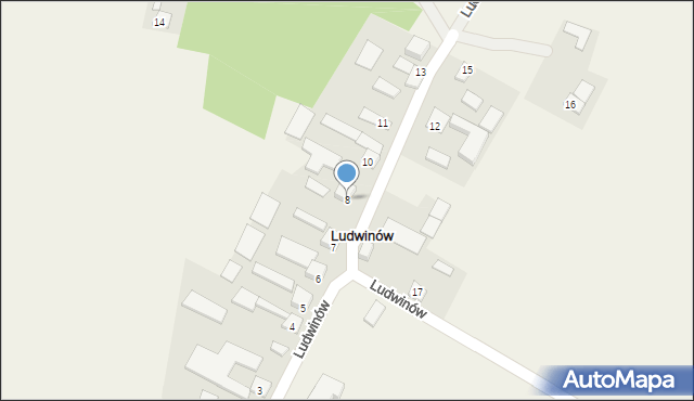 Ludwinów, Ludwinów, 8, mapa Ludwinów