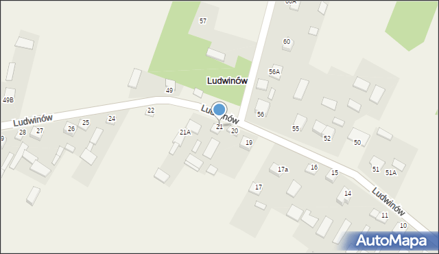 Ludwinów, Ludwinów, 21, mapa Ludwinów