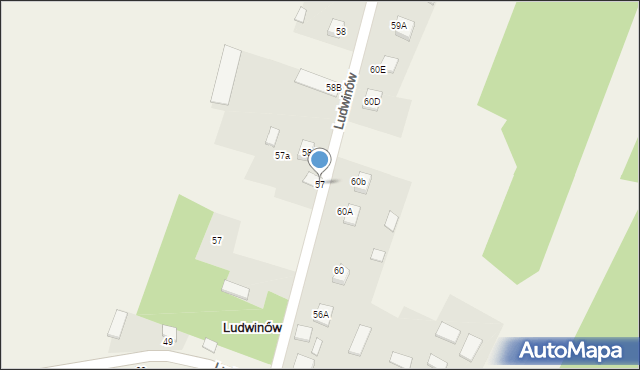 Ludwinów, Ludwinów, 57, mapa Ludwinów