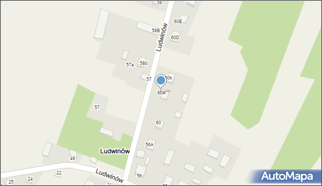 Ludwinów, Ludwinów, 60A, mapa Ludwinów