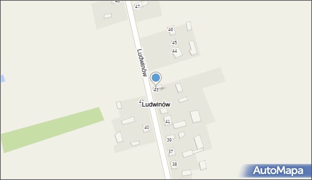 Ludwinów, Ludwinów, 43, mapa Ludwinów