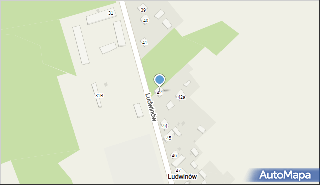 Ludwinów, Ludwinów, 42, mapa Ludwinów