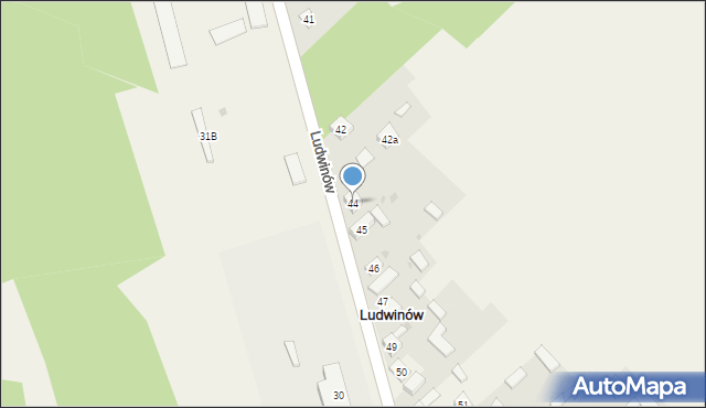 Ludwinów, Ludwinów, 44, mapa Ludwinów