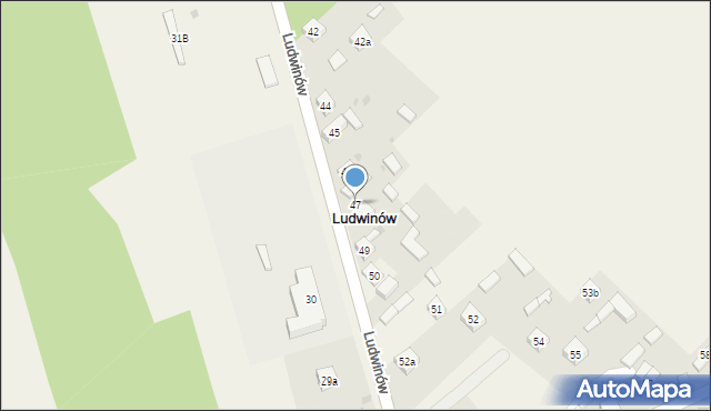 Ludwinów, Ludwinów, 47, mapa Ludwinów